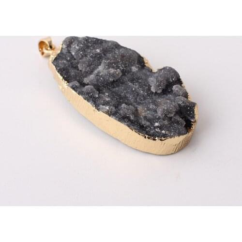 Irregular Nature Stone Pendant DIY Necklace Bracelet Girl Gift