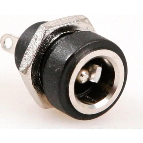 New 8/12Pcs 5.5x2.1mm/5.5x2.5mm 3A 12V Black DC Power Supply Jack Socket Plug Female Panel Mount Connector 2.1mm 2.5mm Adapters