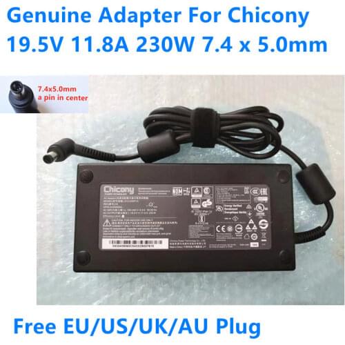 Genuine Chicony A12-230P1A 19.5V 11.8A 230W A230A011L AC Adapter For MSI GE73VR GT72S GE63VR GT72VR Laptop Power Supply Adapter