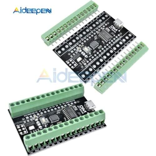 ATMEGA328P CH340 Nano V3.0 3.0 Terminal Shield Adapter Expansion Board Microcontroller 2 in 1 Micro USB Module For Arduino