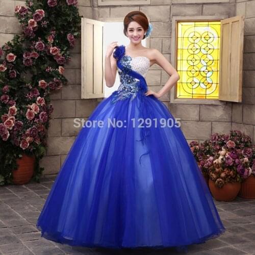 Single shoulder royal blue medieval dress ball gown siss princess Medieval Renaissance Gown queen Costume Victorian Belle