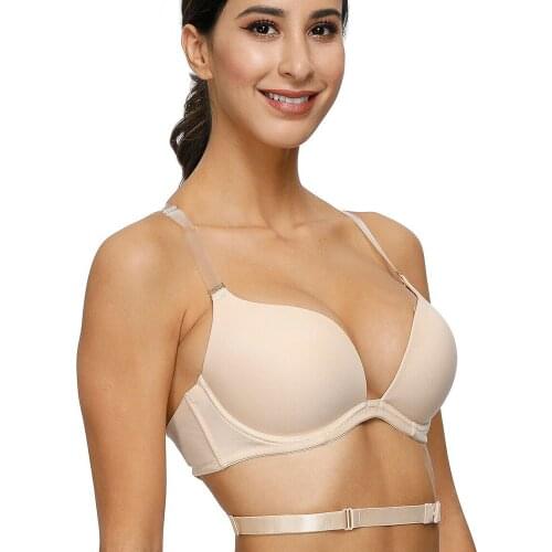 Dropshipping Quality Sexy Bras For Women Low Cut Underwire Padded Push Up Bra Plus Size A B C D E 30 32 34 36 38 40 42 44 BH