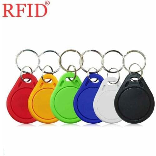 S50 IC 13.56Mhz Smart Card Contactless RFID Key Fob Card Keyfob Token Tag Keychain Access Control System Many color Select 1pcs