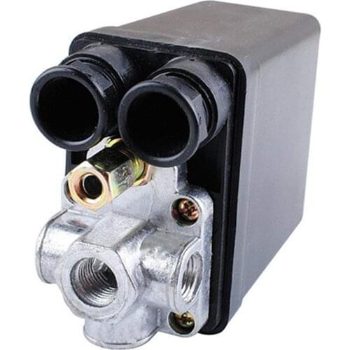 Heavy Duty Air Compressor Pressure Switch Control Valve 90 PSI -120 PSI Black Air Compressor Pressure Switch Control
