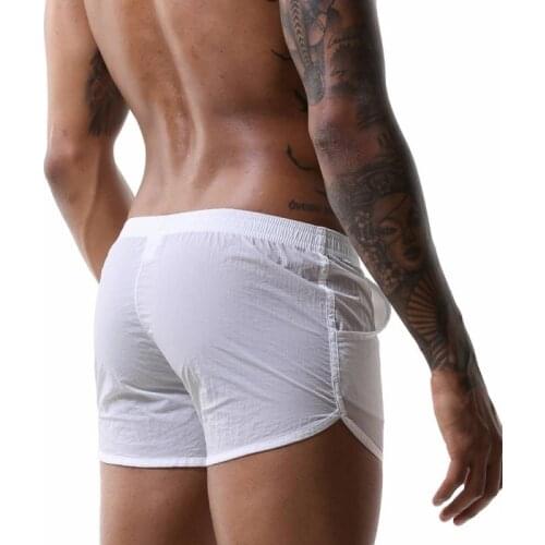 Loose Mens Boxer Shorts Pajamas Underwear Nightwear Panties Sexy Underpants Trunks Sleep Bottoms Cueca Homme Pocket Sleepwear