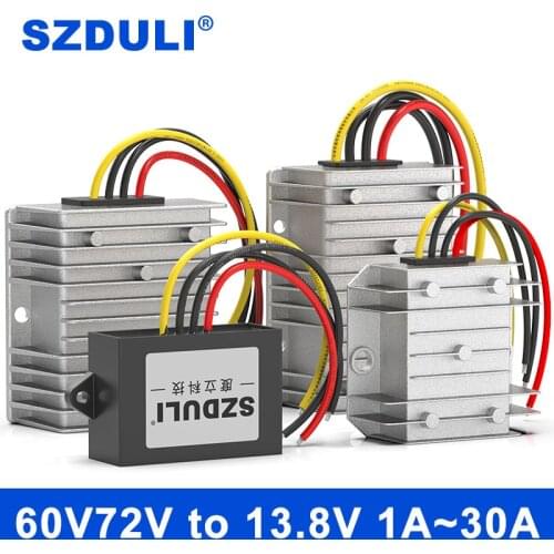 SZDULI high-quality 60V 72V to 13.8V 5A 8A 10A 15A 20A 25A DC power converter 30-85V to 13.8V automotive step-down converter