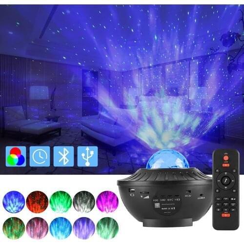 Sale Galaxy Projector Light Blueteeth USB Music Player LED Night Light Charging Projection Lamp Kid Child Bedroom Decoration P30