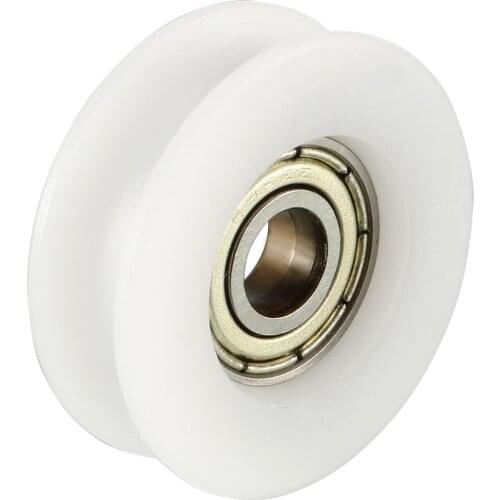 Uxcell Deep Metal V Groove Guide Bearing Pulley Rail Ball Wheel w 6x27x9mm