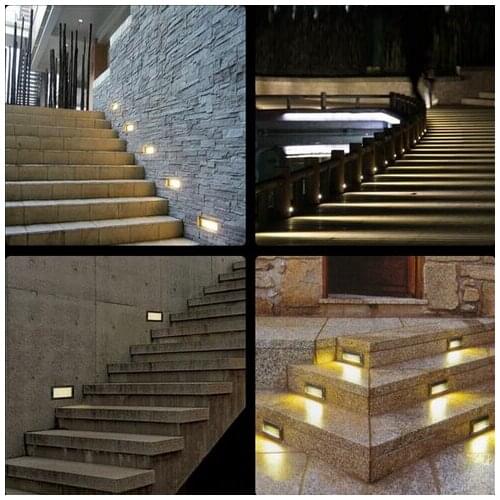 20pcs/lot Waterproof 3W LED underground light recessed buried floor lamp outdoor Landscape stair step wall lighting AC85-265V