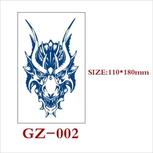 1PCS Plant Juice Temporary Tattoo Sticker Waterproof Durable Herbal Gardenia Blue Tattoos Women Girls Arm Leg Chest T1908