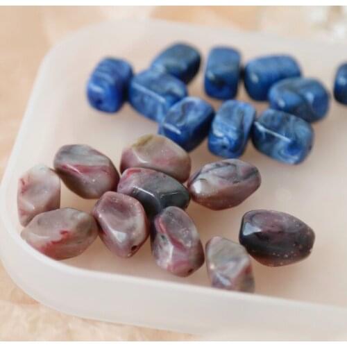 Japan export orders starry sky irregular retro autumn and winter feeling resin beads DIY homemade earrings accessories materials