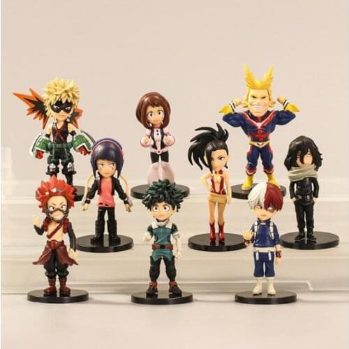 1PC Random Anime Dolls My Hero Academia Action Figure Izuku Midoriya Shouto Todorok Bakugou Katsuk Hero Models Toys Kids Gifts