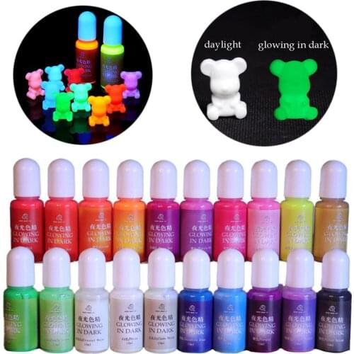 20 Colors Luminous Pigment Dye UV Resin Epoxy DIY Making Crafts Jewelry Toys Gift Decoration Handmade Crafts Art Sets
