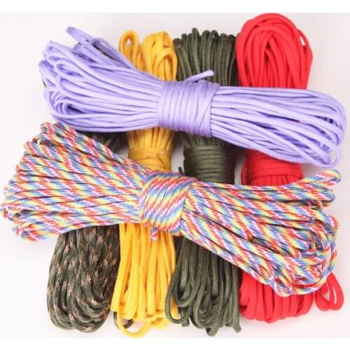 25FT Paracord 4mm 7 stand Cores Paracord Rope Cuerda Escalada Paracorde Bracelets Paracord Cord For Jewelry Making