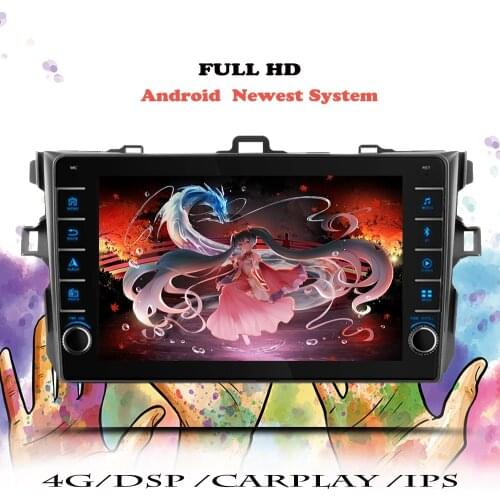 2 Din Android 10.0 Car Radio Multimedia Player For Toyota Corolla E140/150 2006 2007 2008 2009-2013 Head Unit Tape Recorder DVD