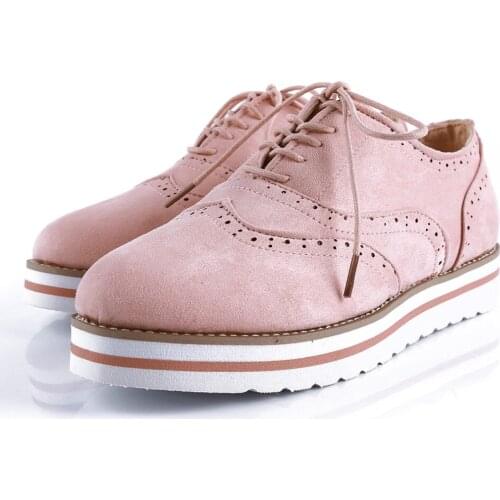 Flat Platform Shoes for Women 2021 Spring Autumn Breathable Footwear Lace-Up Flock Shoes Round Toe Casual Shallow Shoes