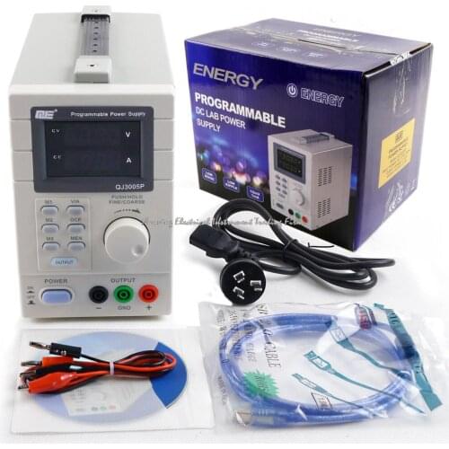Fast arrival QJE QJ3005P USB PROGRAMMABLE DC LAB POWER SUPPLY Single phase 0-30V/5A 2.0 LCD Screen resolution 10mV 1mA