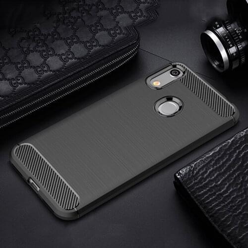 For Huawei Honor 8A Pro Case Soft Silicone Brushed Carbon Fiber For Huawei Honor 8A 2019 Rugged Armor Phone Cases Cover