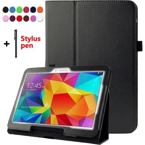 Case for Samsung Galaxy Tab 4 10.1 T530 T531 Folio Pu Leather Stand Smart Capa Tab 4 10 T535 SM-T530 T533 SM-T531 SM-T535 Cover