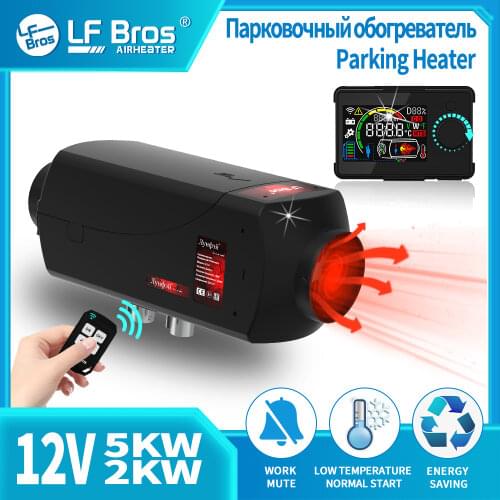 Diesels Heater 2KW\5KW 12V Car Heater Air Parking Heater autonomous heater LCD large screen knob switch for SUV, RV, warehouse