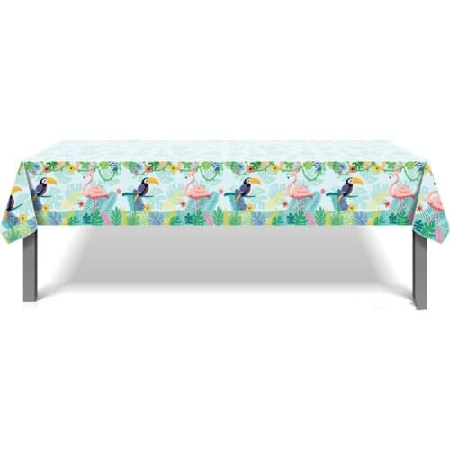 Flamingo Party Decor Tropical Hawaiian Luau Party Supplies Balloons Paper Cup Plates Tablecloth Birthday Party Decorations Kids