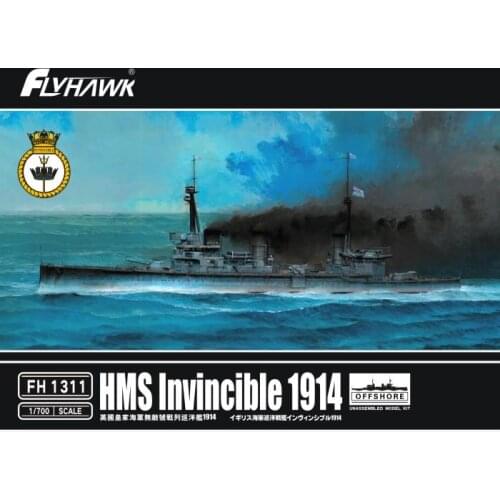 Flyhawk FH1311 1/700 HMS Invincible 1914 - Scale Model Kit