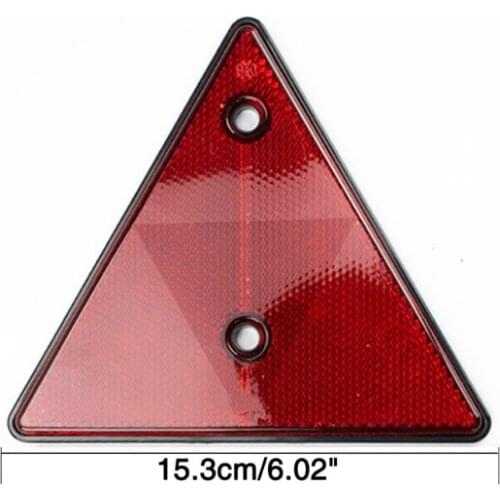 Red Trailer Triangle Reflector Reflective Triangles for Gate Posts Rear Warning Reflectors Suitable for t.u.k.Tractor