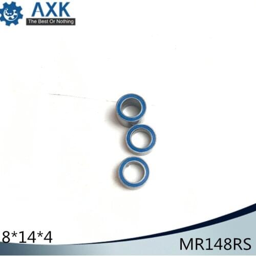 MR148RS Bearing ABEC-3 (10PCS) 8X14X4 mm Miniature MR148 - 2RS RU Ball Bearings Blue Sealed For Axial SCX10 II