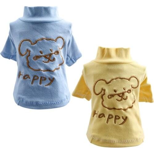 Cartoon Pet Dog Pullovers Cute Bottoming Shirt Teddy Warm Puppy Clothes Soft Pet Cat Kitten Dog Homewear For Small Medium Dogs