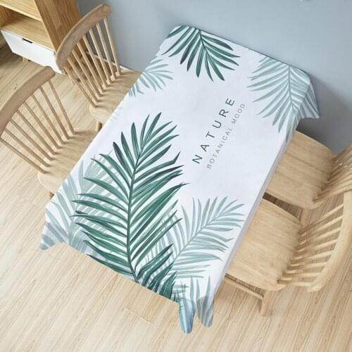 Leaves Table Cloth Soft Decoration Table Cover Dining Coffee Tablecloths Banquet Furniture Dustproof Cover Background