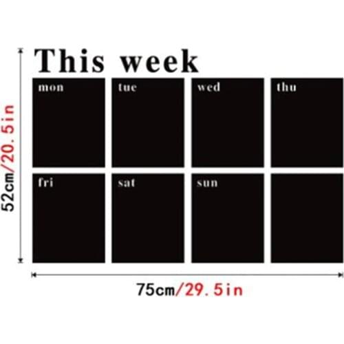 Calendar Blackboard Removable Board Decal Sticker