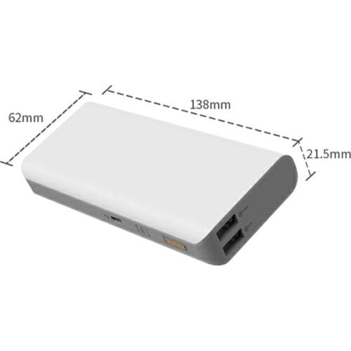 Qindlkar Portable Power Bank Charger, 10000mAh Charger Battery Pack with Dual USB Ports, White