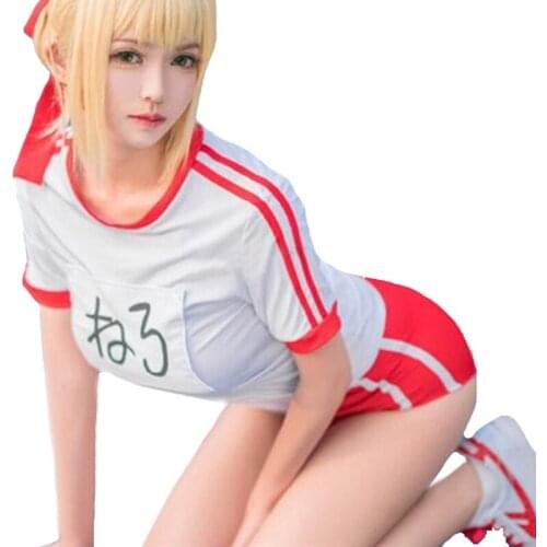 Saber Cosplay Nero Costume Anime Fate Extella Saber Cosplay costume Women Gym suit