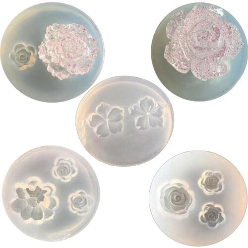 Flower Rose Shape Epoxy Resin Silicone Mold DIY Jewelry Hairpin Making Decor Resin Mold DIY Jewelry Making Resin Mold DIY Mold