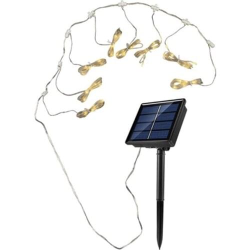 H7JB Outdoor Waterproof Solar Umbrella Light String Pathway Garden Lawn Umbrella