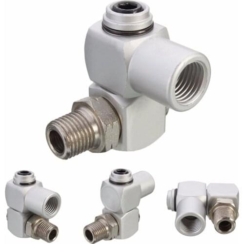 1/4" Universal 360 Swivel Air Hose Connector Adapter Flow Aluminum BSP Tool New