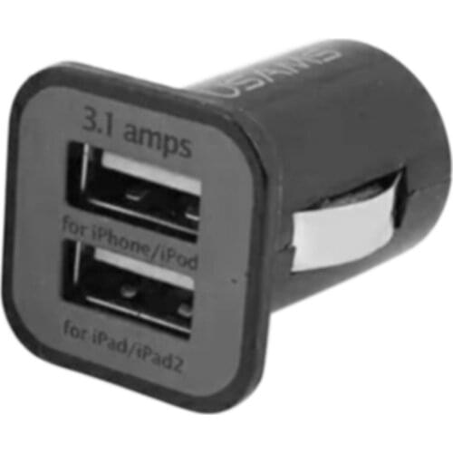 USAMS Universal 12V Mini Portable 3.1A Dual USB Ports Car Vehicles Charger for Mobile Phone Tablet PC Devices