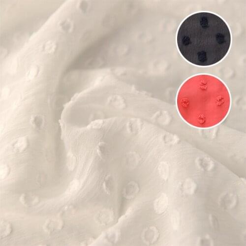 High quality cut flower ball Chiffon fabrics Jacquard weave tissu Dress, clothing scarf fabric