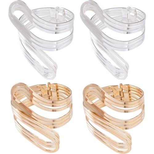 1 Pair Curtain Buckle Stylish Creative Strong Clamping Wrought Iron Strong Clamping Curtain Tieback for Home Decor Accessories