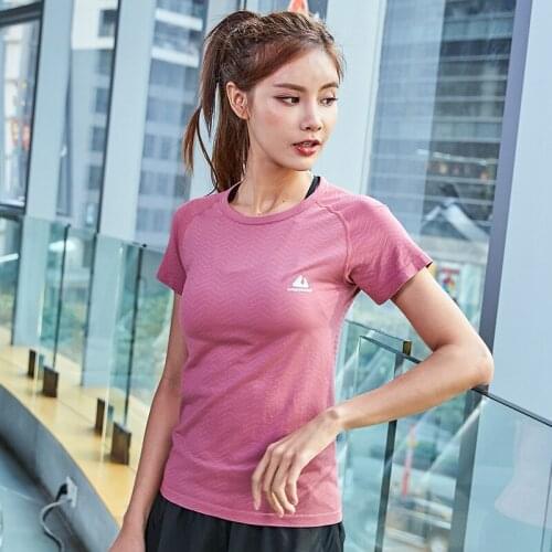 Women Yoga Shirt Short Sleeve T-shirts Quick Dry Elastic Slim Fitness Tee Tops Running Sport Shirt Breathable Gym Workout Blouse