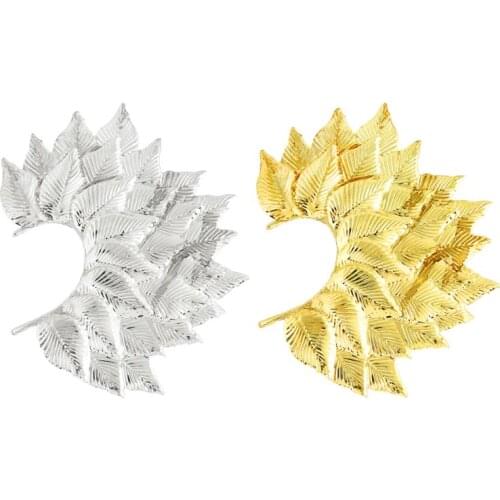 1 Pc Big Leaf Earring Cuff Non Piercing Ears Clip One Side Bib Fashion Jewelry dropship