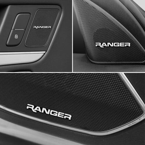10pcs car audio decorate 3D Aluminum Badge Emblem Sticker For Ford Ranger T6 2008 2017 2018 Accessories