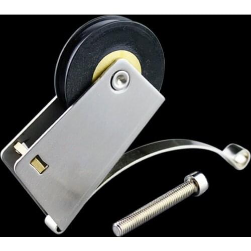 2PCS 304Stainless Steel Wardrobe Sliding Door Concave Rollers Shower Room Kitchen Sliding Door Track Pulley Single Nylon Wheel