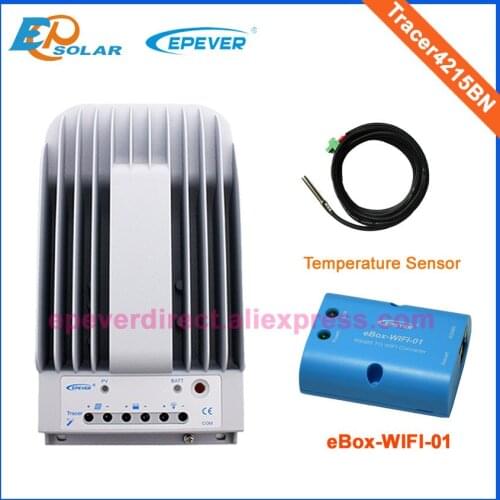 24V Charger Solar 40A controller MPPT EPEVER Battery power bank regulator temp sensor eBOX-Wifi-01 Tracer4215BN 40amps