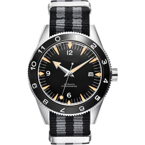 41mm Corgeut Watch Men Automatic Mechanical Watch Luxury Military Clock Nylon Strap Luminous Waterproof Calendar Male WristWatch