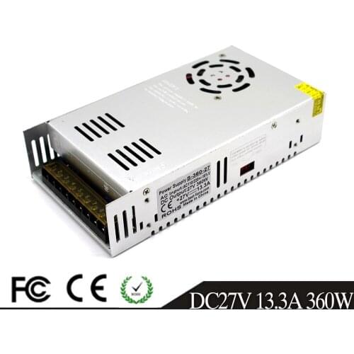 27V 13.3A 360w Power Supply Switching Driver Transformer AC110V 220V To DC27V Power Adapter for Led Strip Lamp CNC CCTV Stepper