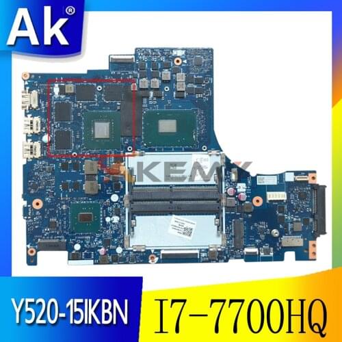 Akemy DY512 NM-B191 Is Suitable For Lenovo Y520-15IKBN Notebook Motherboard 5B20N00283 CPU I7 7700HQ GTX1050 DDR4 100% Test