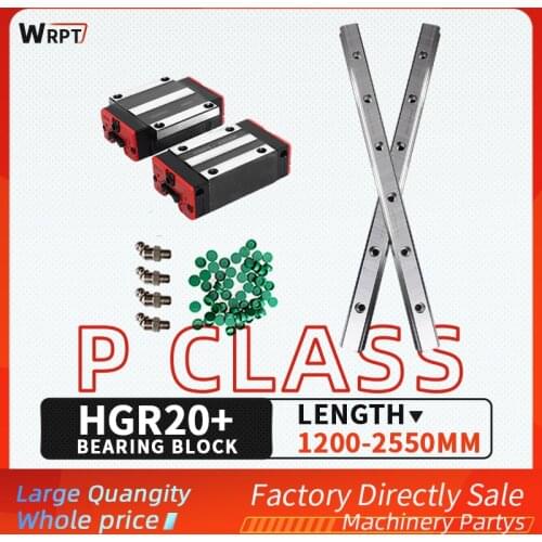 Engraving machine accessories linear guide slider set HGH20 square extended/flanged extended slider slider L= 1200MM-2550MM