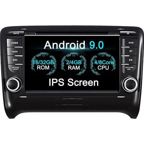 4+32G Car Multimedia Player 2 Din Android 9.0 For AUDI TT MK2 8J 2006 2007 2008 2009 2010 2011 2012014 GPS Navigation Radio DVD
