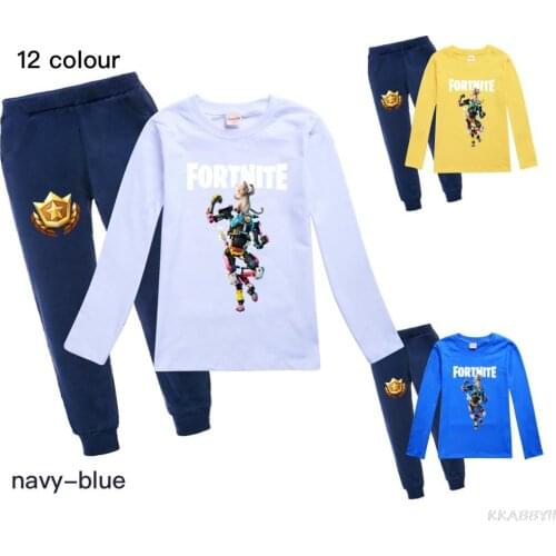Fortnites Childrens Sweatshirt + Pants Suits Boys and Girls Spring and Autumn Clothing Suits